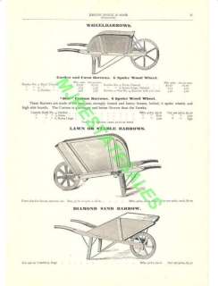 1903 Antique Wood Wheelbarrow Wheel Catalog AD  