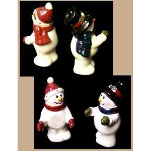  Pair of Snowman Salt and Pepper Shakers Set Kitchen 
