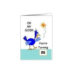   Turning 25 Birthday Greeting Card Customizable Text Card Toys & Games