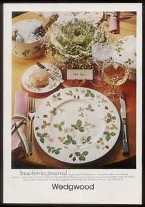 1978 Wedgwood Wild Strawberry plae pattern print ad  