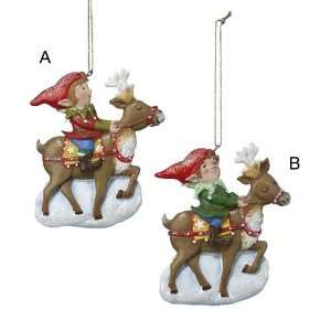  Elf Riding Reindeer