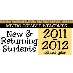  3x6 Vinyl Banner   College Welcome New Students 