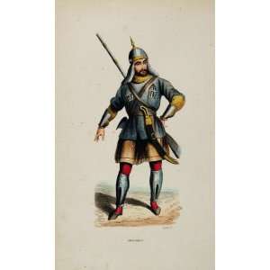  1845 Print Costume Armor Soldier Circassia Cherkessia 