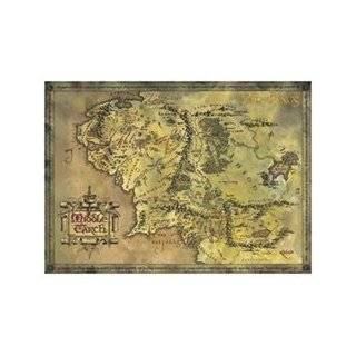    Lord of the Rings Parchment Map Movie Poster