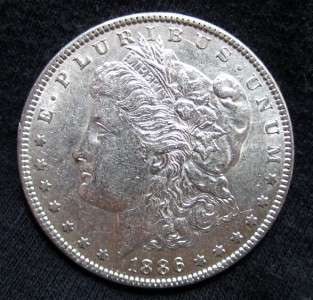 1886 Brilliant Uncirculated Morgan Silver Dollar Old US Coin BU  