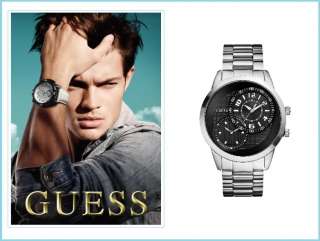 NEW GUESS MENS WATCH, STAINLESS STEEL BAND, U13616G1 091661406522 