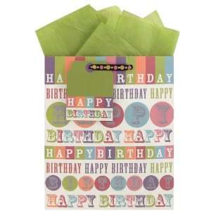 The Gift Wrap Company Birthday Carnival Medium Gift Bag with Ribbon 