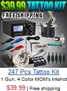 NEW 723 Pcs PRO Tattoo Kit Power Supply 2 Machine Gun 8 Color Inkshot 