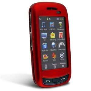    RED RUBBER COVER HARD CASE for SAMSUNG IMPRESSION A877 Electronics
