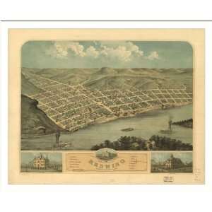 Historic Red Wing, Minnesota, c. 1868 (M) Panoramic Map Poster Print 