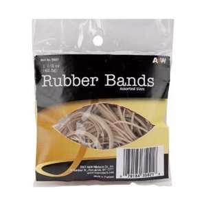  A & W Office Supplies Rubber Bands 1.5 Ounces Assorted 
