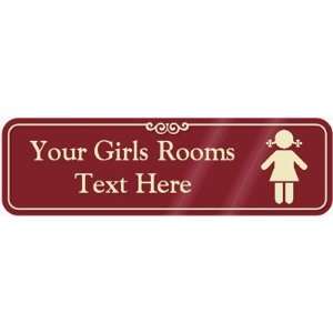    Girls Room Symbol Sign ShowCase Sign, 10 x 3