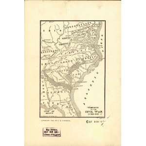  Civil War Map Campaigns of the Civil War in the East 