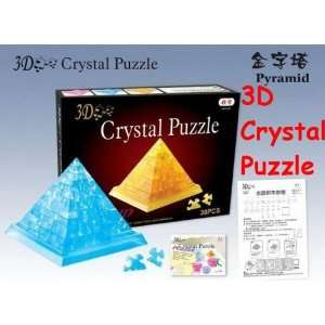  pyramid 3d crystal puzzle with color box christmas gift 