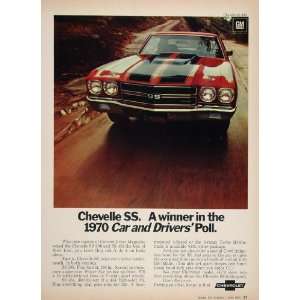  1970 Ad Red Chevrolet Chevelle SS 396 Muscle Car 350hp 