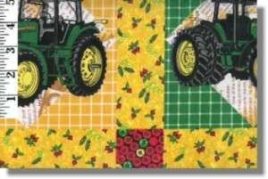JOHN DEERE TRACTOR PATCHWORK farm fabric FQ rare  