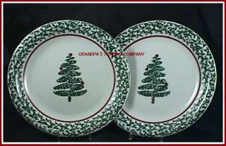 Furio CHRISTMAS TREE Dinner Plates Italy FUO5 1SmChip  