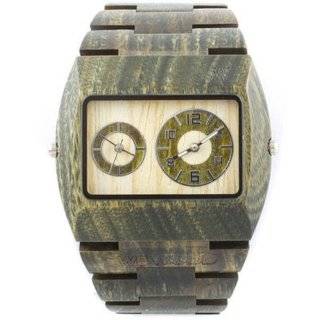 Wewood Mens Limited Edition Jupiter Army Dual Movement Wooden Watch