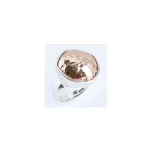  Barse Sterling Silver and Copper Hammered Abstract Ring, 7 