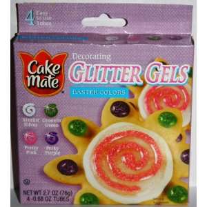 Cake Mate Glitter Gels 4 Tubes (Pack of 2 Boxes)  Grocery 