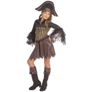  Kids Sassy Pirate Girl Costume (SizeMedium 8 10) Toys 