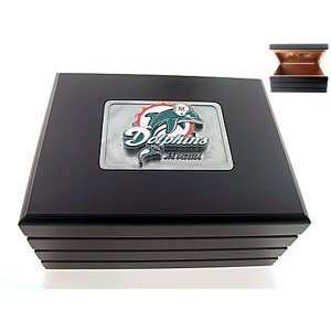  Miami Dolphins Team Humidor (includes hygrometer 