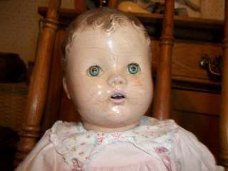 Antique composition cloth baby doll Vintage compo cloth doll dress 17 