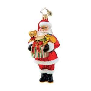 Christopher Radko Christmas Ornament Ready to Go 5.5 Santa