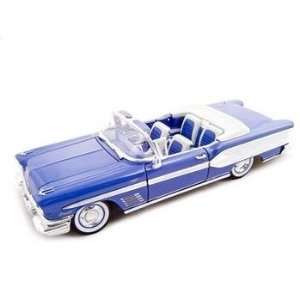  1958 Pontiac Bonneville Diecast Model Blue 118 Toys 