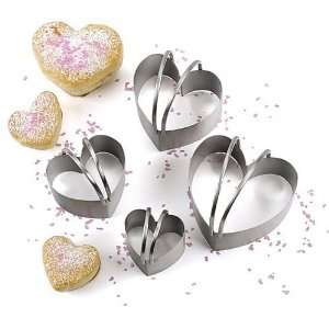  Heart Shaped Stackable Biscuit Cutters, set of 4