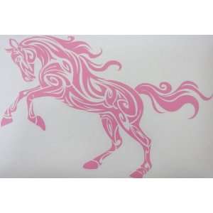  Small Pink Playful Tribal Horse Car Window Sticker Decal 