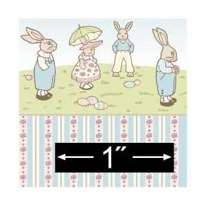   24 Scale Bunny Parade Dollhouse Wallpaper  Toys & Games  