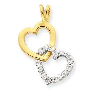  10k CZ Heart Pendant Jewelry
