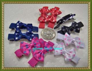 small girl hair clip pin bow Barrette TODDLER Dog 25  