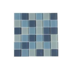   Tile, 2 by 2 Inch Tile on a 12 by 12 Inch Mosaic Mesh, Arctic Matte