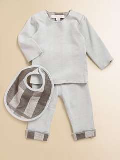 Burberry   Infants Cotton Tee, Leggings & Bib Set    