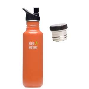 Klean Kanteen 27 oz Stainless Steel Water Bottle with 2 Caps (Sport 
