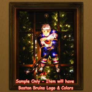Boston Bruins 20 Double Sided Window Light Up Player  