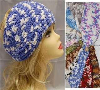   3d flower knitted headband plain crochet micro fiber headband wrap