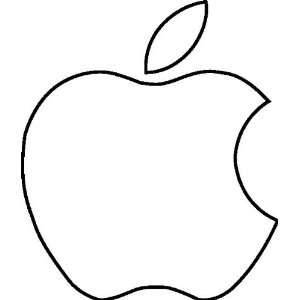  Apple Logo Vinyl Decal white 