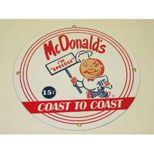    Corvette Garage McDonalds Porcelain Nostalgia Sign