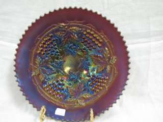 Northwood Electric Amethyst Grape And Cable Bowl  