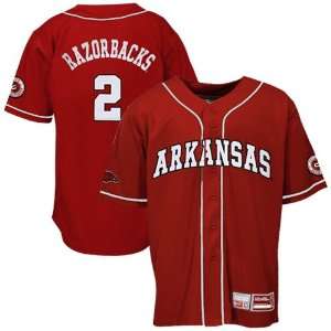  Arkansas Razorbacks #2 Cardinal Upper Deck Baseball Jersey 