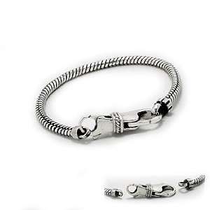  Cheneya Sterling Silver Bracelet with Double Clasp, 8.5 