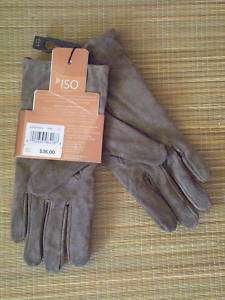 Isotoner LARGE Womens Iso Suede Leather Gloves Army  