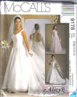 OOP Bridal Wedding Gown Bridesmaid Dress Plus Size McCalls Sewing 