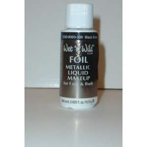  Wet N Wild Foil Metallic Liquid Makeup Black Silver 