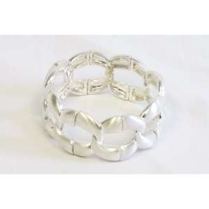  Chunky Chain Bangle Bracelet Silver Jewelry