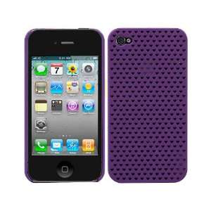 Cellet Purple Heart Design One Piece Proguard Cases For Apple iPhone 4 