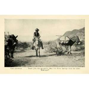   Morongos Donkey Desert Ride   Original Halftone Print